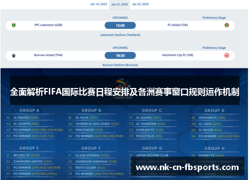全面解析FIFA国际比赛日程安排及各洲赛事窗口规则运作机制 全面解析FIFA国际比赛日程安排及各洲赛事窗口规则运作机制